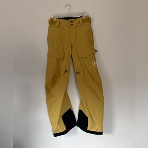 Backcountry Womens Last Chair Stretch Shell Ski Pant Mustard Yellow Size Small